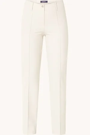 Atelier Gardeur Hose high waist tapered fit pantalon met plooidetail