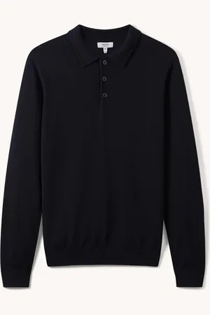 Reiss Trafford fijngebreide regular fit polo van wol
