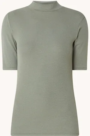 Modstrom Krown T-shirt met ribstructuur