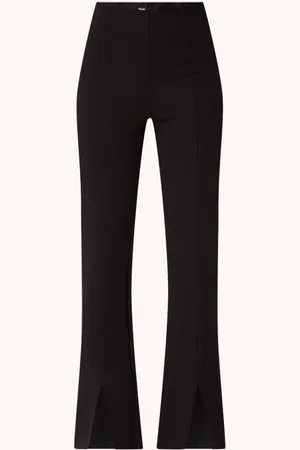 Maje High waist flared fit pantalon met split