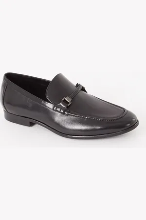 Dune Scilly loafer van leer met horsebit