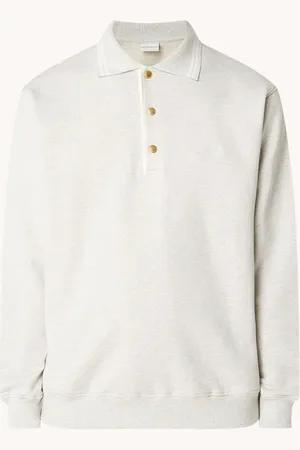 Drôle de Monsieur Le sweater met polokraag en logoborduring