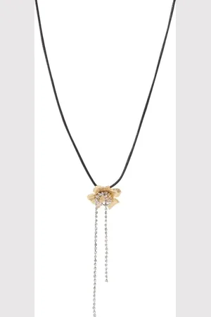Maje Flower chocker met glassteen