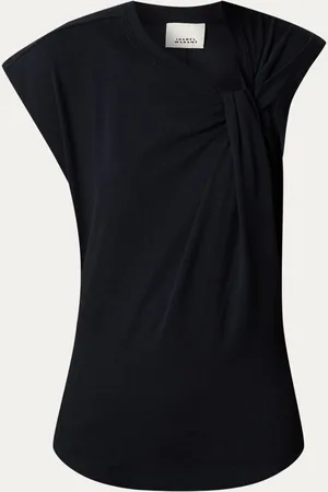 Isabel Marant Nayda T-shirt van biologisch katoen met asymmetrische hals