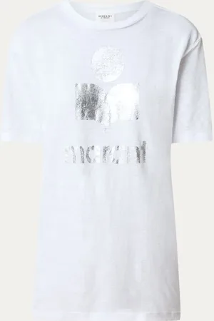 Isabel Marant Zewel T-shirt van linnen met logoprint