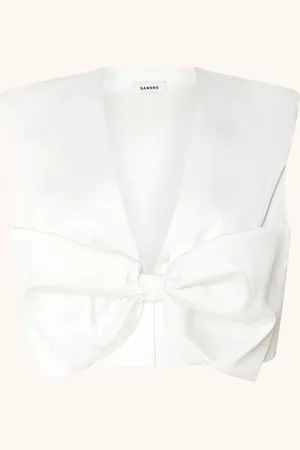 Sandro Crop top met strik detail