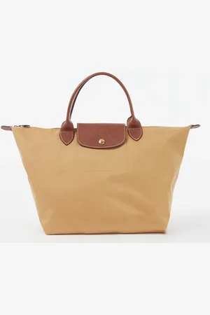 Longchamp Le Pliage Original handtas M met leren details