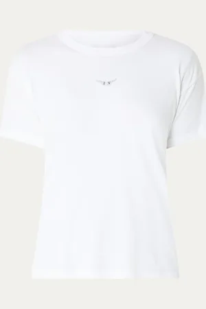 Zadig & Voltaire Marta T-shirt in linnenblend met logo