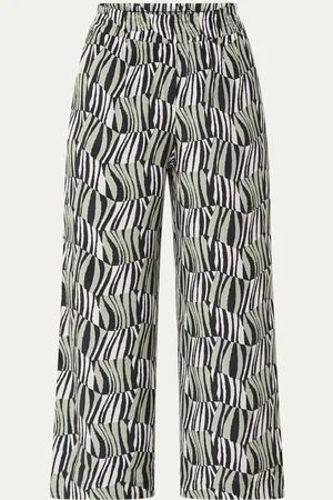 Whistles High waist wide fit culotte met tijgerprint