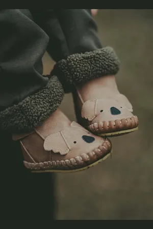Donsje Kapi Classic Lining Koala babyschoentje van leer