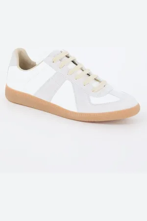 Maison Margiela Replica sneaker van lamsleer met kalfssuède details