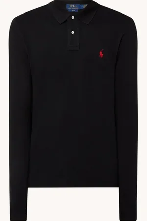 Ralph Lauren Slim fit polo van piqué katoen met lange mouw