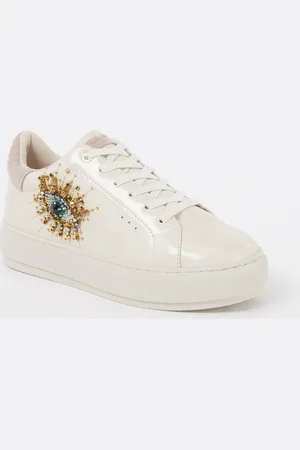 Kurt Geiger Laney Eye sneaker van leer met strass