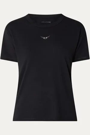 Zadig & Voltaire Marta T-shirt in linnenblend met logo