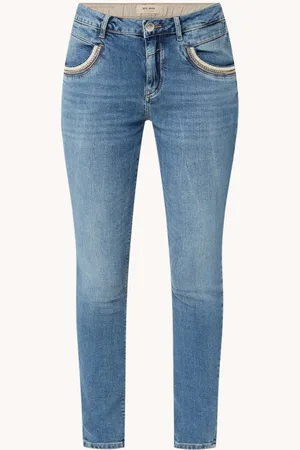 Mos Mosh MMNaomi Mateos mid waist skinny jeans met medium wassing