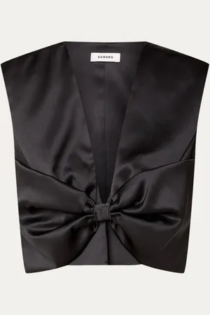 Sandro Crop top met strik detail