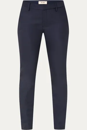 Mos Mosh MMAbbey high waist slim fit pantalon met steekzakken
