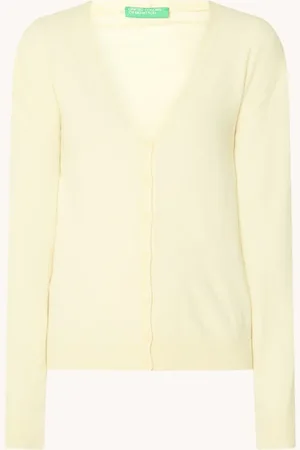 Benetton Fijngebreid vest van wol met stretch