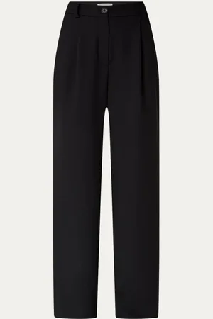 Modstrom Gale high waist wide fit pantalon met steekzakken
