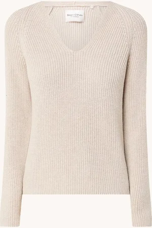 Marc O’ Polo Fijngebreide pullover met V-hals