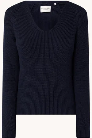 Marc O’ Polo Fijngebreide pullover met V-hals