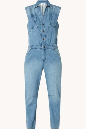 Bash Figo straight fit jumpsuit van denim met steekzakken