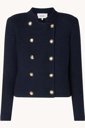 Bash Louman grofgebreid vest met sierknopen