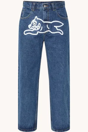 ICECREAM Running Dog straight leg jeans met print