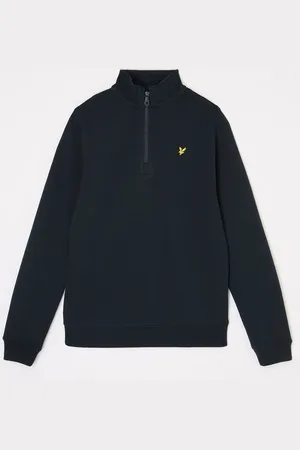 Lyle & Scott Sweater met logo en halve rits