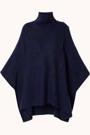 Zadig & Voltaire Fijngebreide poncho van kasjmier met col