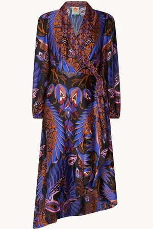 Farm Rio Heart midi wikkeljurk met print