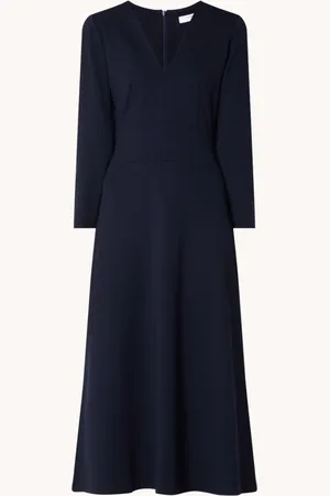 L.K. Bennett L-K-Bennett Yvonne midi jurk met ballonmouw