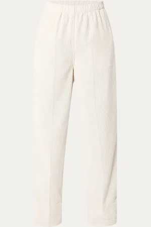 American Vintage High waist straight fit broek van corduroy