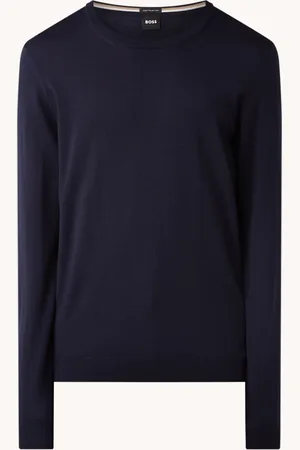 HUGO BOSS Leno-P fijngebreide pullover van scheerwol