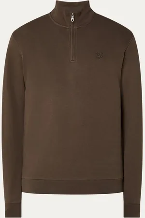 Lyle & Scott Tonal sweater met halve rits en logoborduring