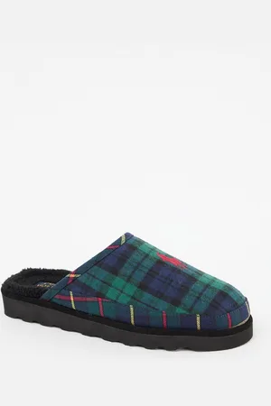 Ralph Lauren Reade pantoffel met ruitdessin