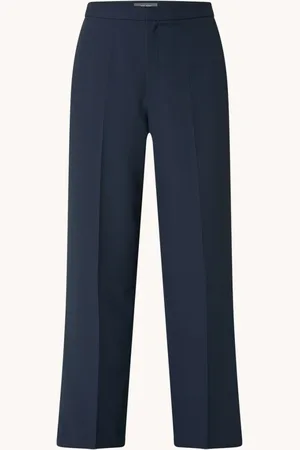 Mos Mosh MMLeya Miley high waist wide fit pantalon met steekzakken