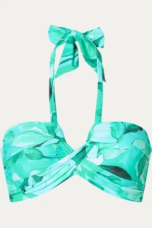 Seafolly Secret Garden voorgevormde halter bikinitop met bloemenprint
