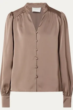 Neo Noir Massima blouse van satijn met V-hals