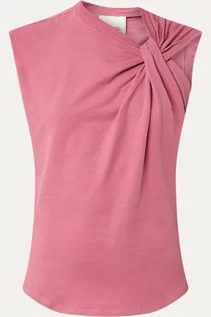 Isabel Marant Nayda T-shirt van biologisch katoen met asymmetrische hals