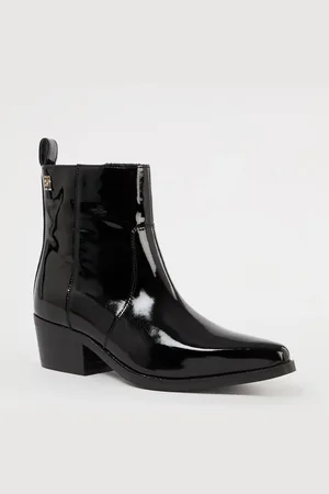 Tommy Hilfiger Cowboy laars van lakleer met logo