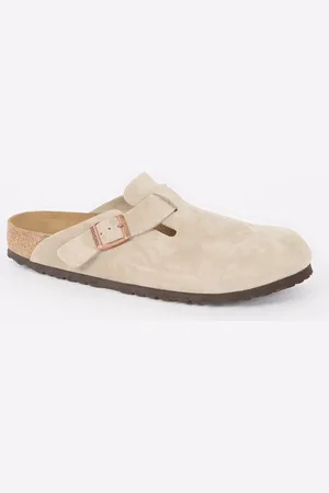 Birkenstock Narrow Fit Boston muiltje van suède