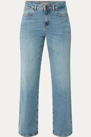 Mos Mosh MMDara Galleon high waist wide leg jeans met lichte wassing