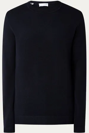 SELECTED Mora fijngebreide pullover van biologisch katoen