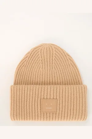 Acne Studios Face ribgebreide muts van wol