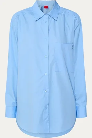 HUGO BOSS Oversized blouse met borstzak en logoborduring