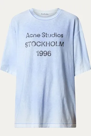 Acne Studios T-shirt met logoprint en verwassen afwerking