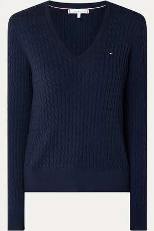 Tommy Hilfiger Kabelgebreide pullover met logoborduring