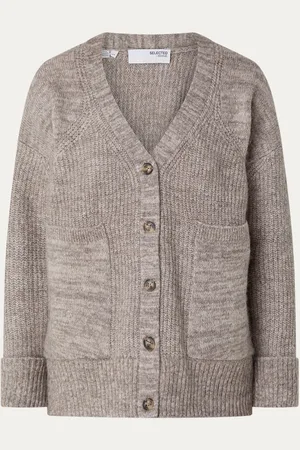 SELECTED Alva grofgebreid vest in alpaca wolblend
