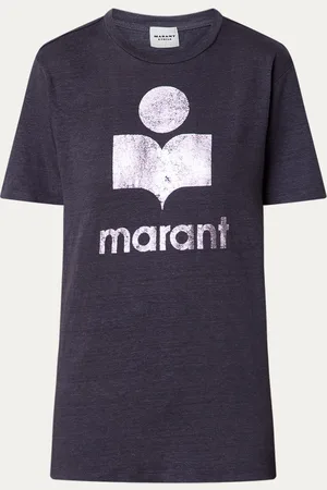 Isabel Marant Zewel T-shirt van linnen met logoprint